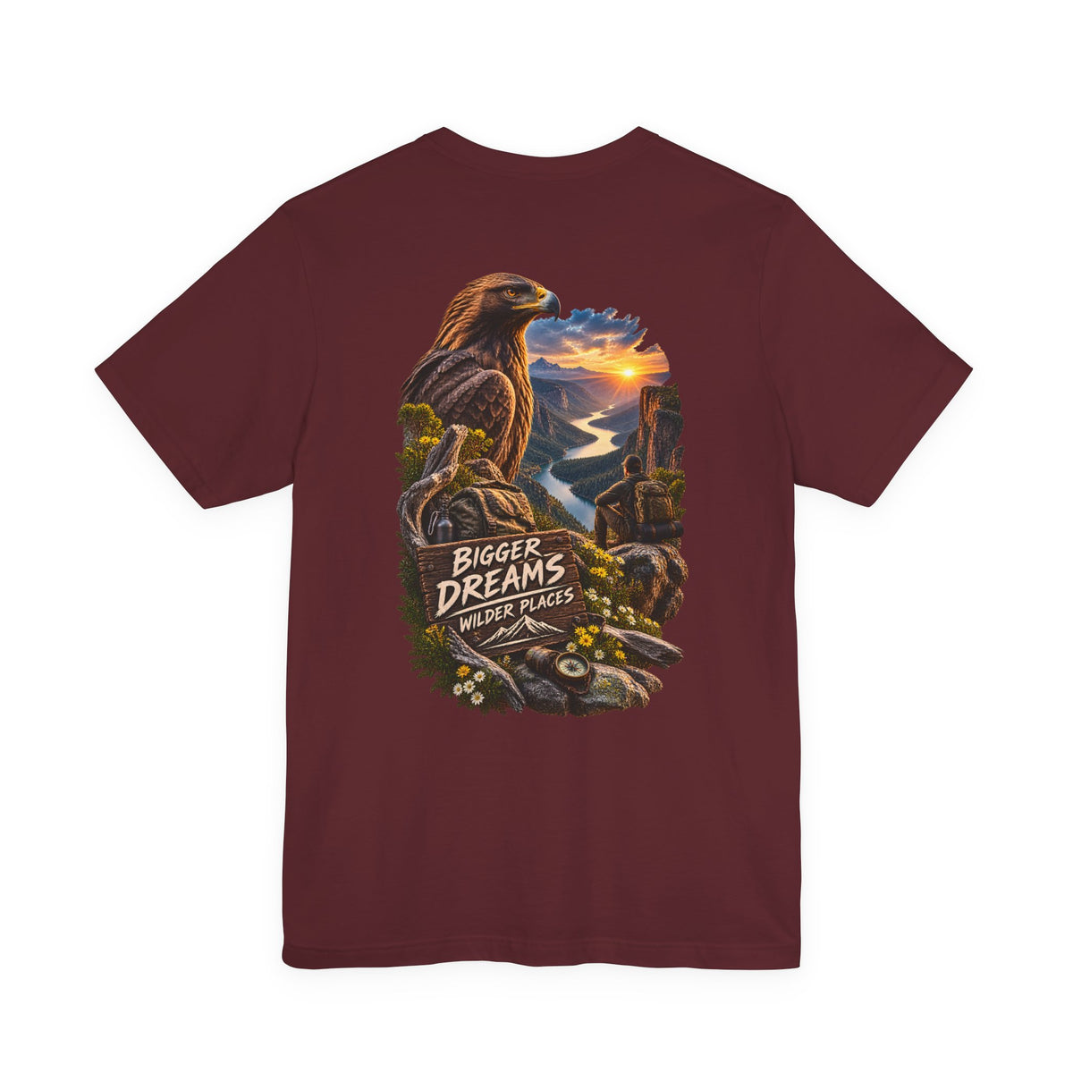Bigger Dreams Wilder Places Tee — Adventure Eagle Graphic T‑Shirt