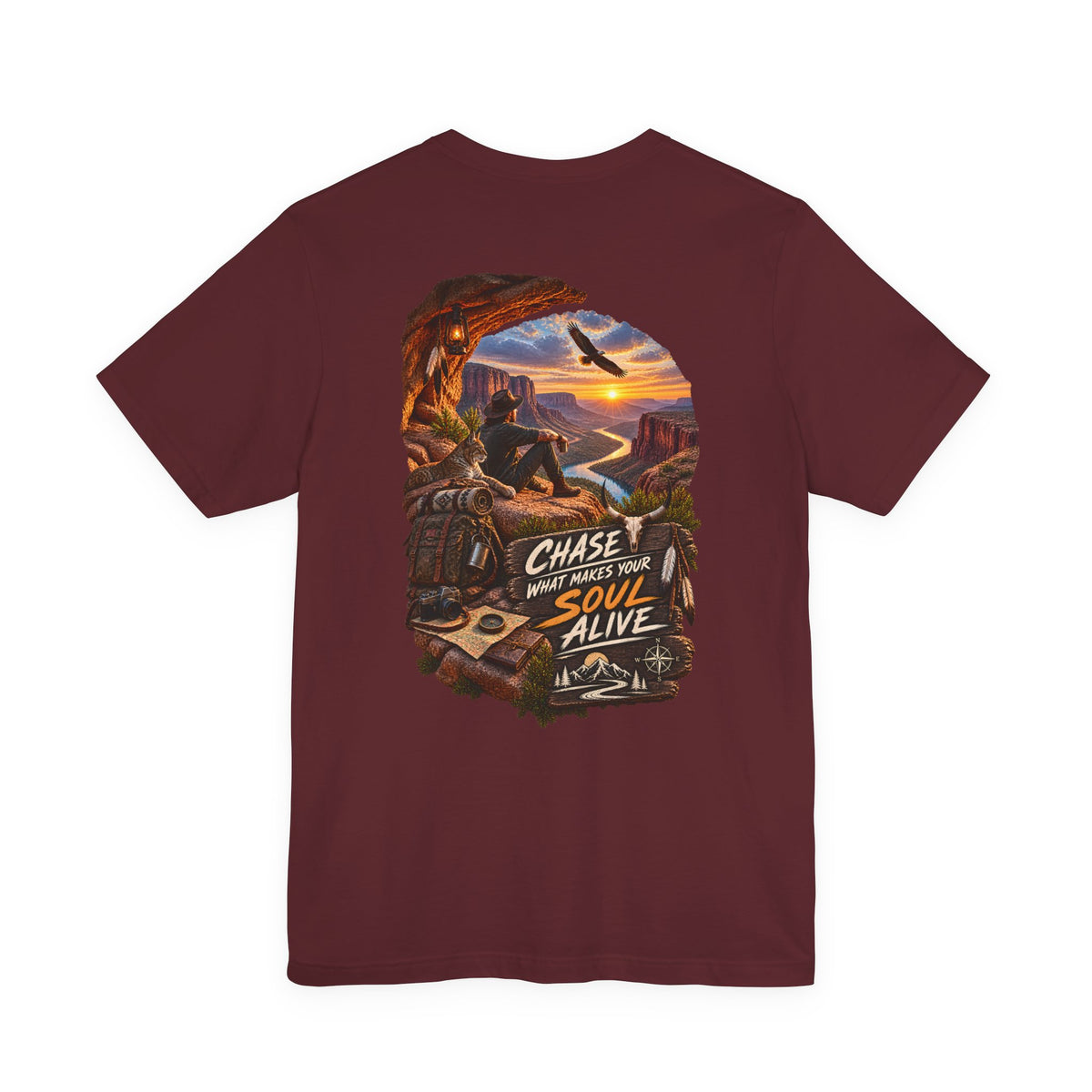 Adventure T-Shirt — "Chase What Makes Your Soul Alive" Graphic Tee