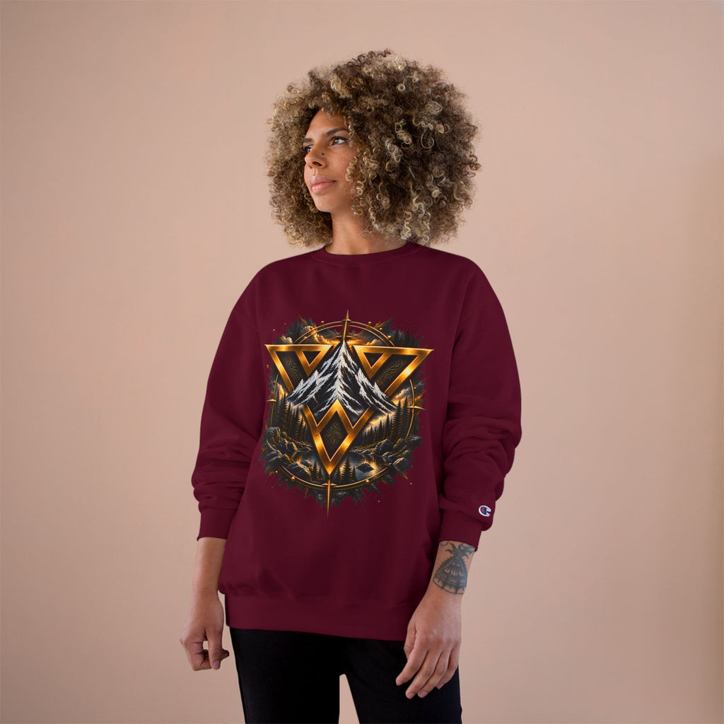 Adventure Champion Sweatshirt — 'Lost Often, Found Always' Mountain Graphic Crewneck