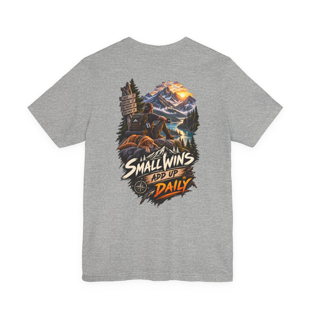 T-shirt Aventure en Montagne Small Wins Add Up Daily