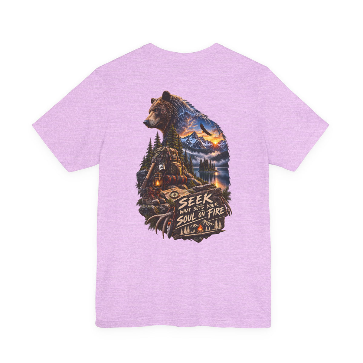 Bear Wilderness Tee — "Seek with the Soul on Fire" Outdoor Adventure T-Shirt
