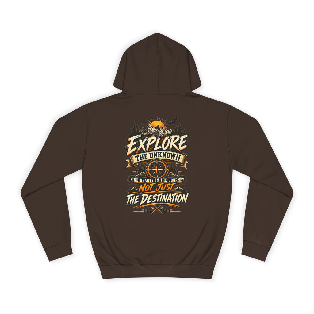 Explore The Unknown Hoodie — Adventure Graphic College Pullover