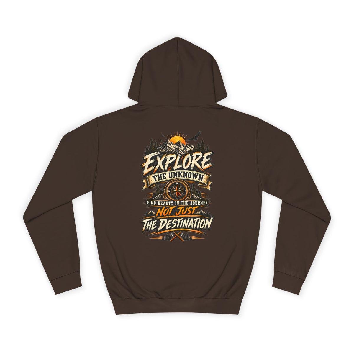 Explore The Unknown Hoodie — Adventure Graphic College Pullover