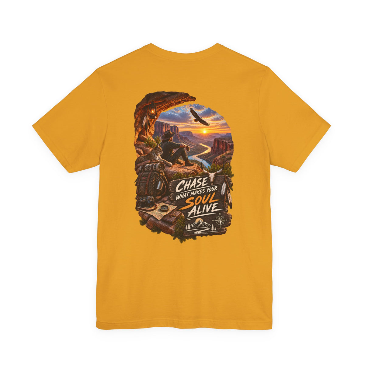 Adventure T-Shirt — "Chase What Makes Your Soul Alive" Graphic Tee