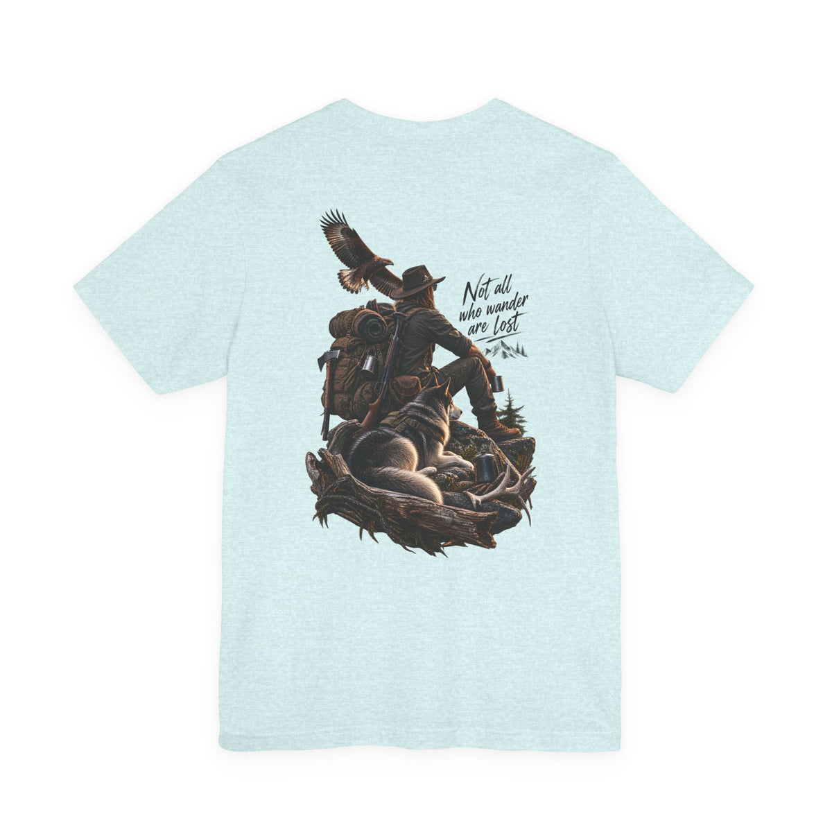 Western Adventure Graphic Tee — "Not all who wander are lost" Back Print