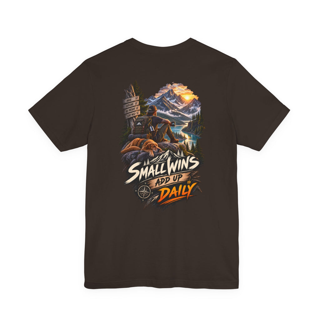 T-shirt Aventure en Montagne Small Wins Add Up Daily