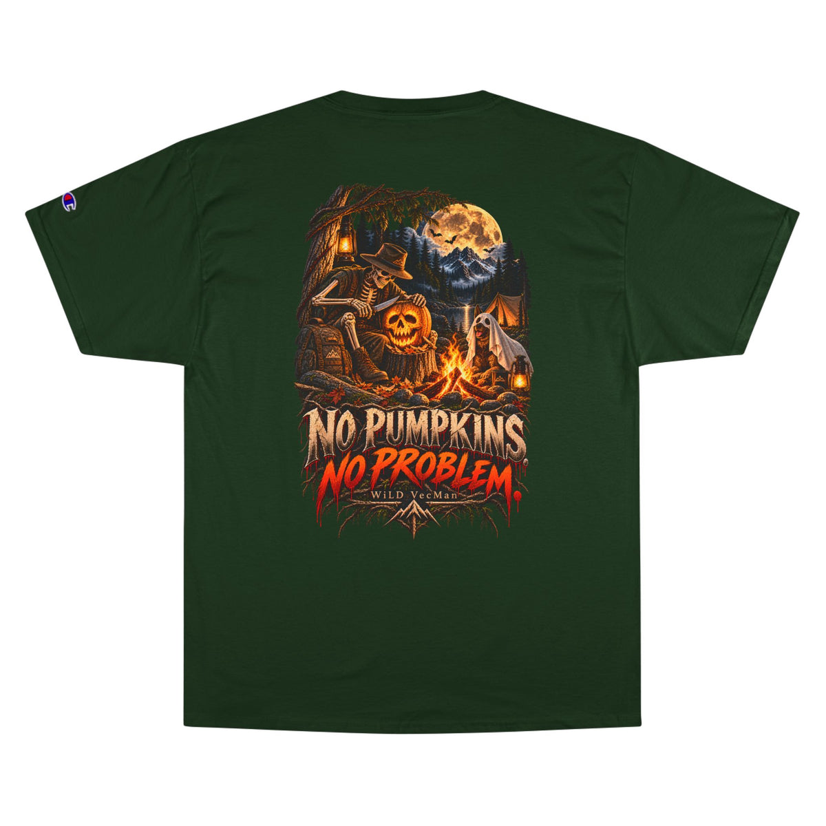 No Pumpkins No Problem - WiLD Vecman Halloween T-Shirt