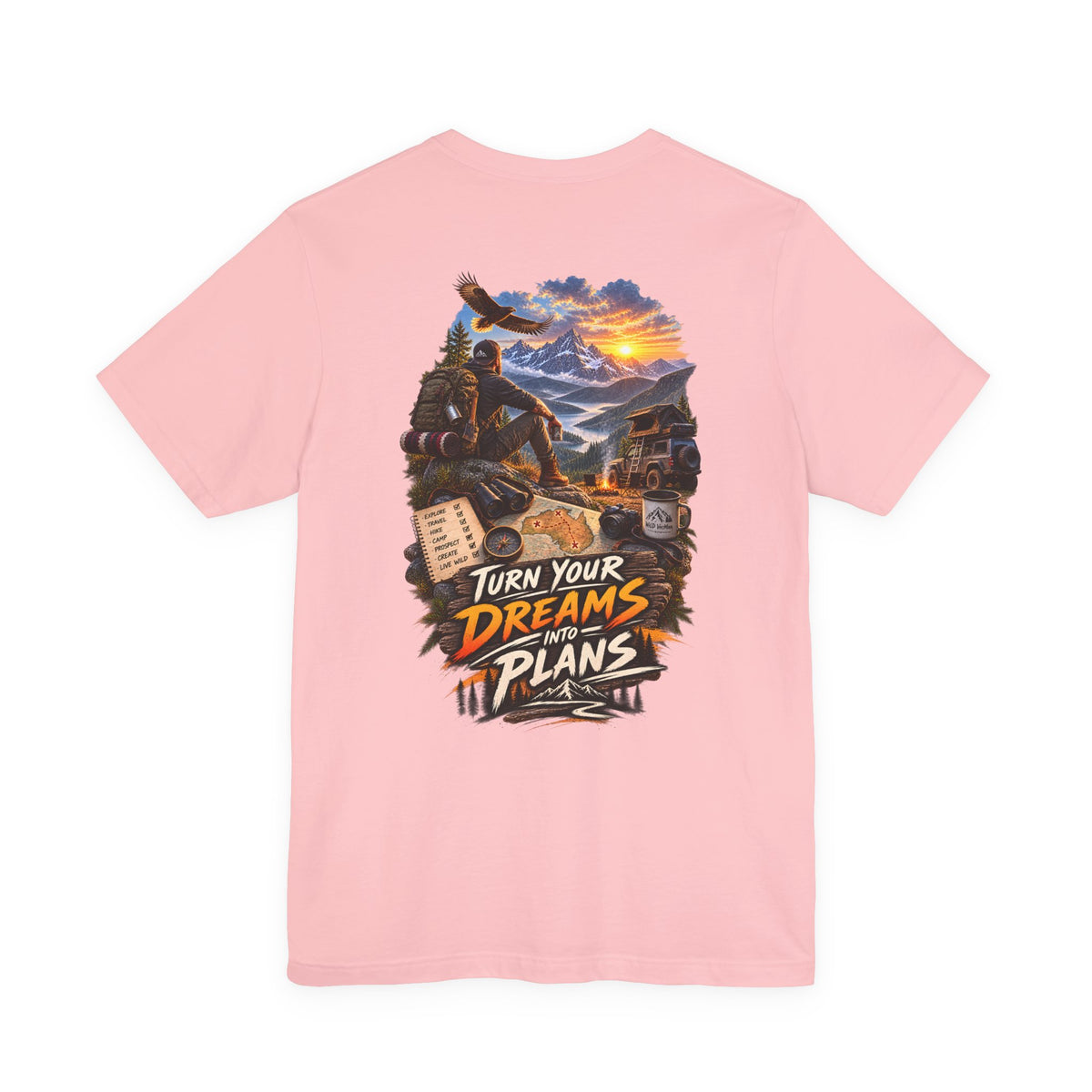 Motivational Adventure T-Shirt — “Turn Your Dreams Into Plans” Graphic Tee