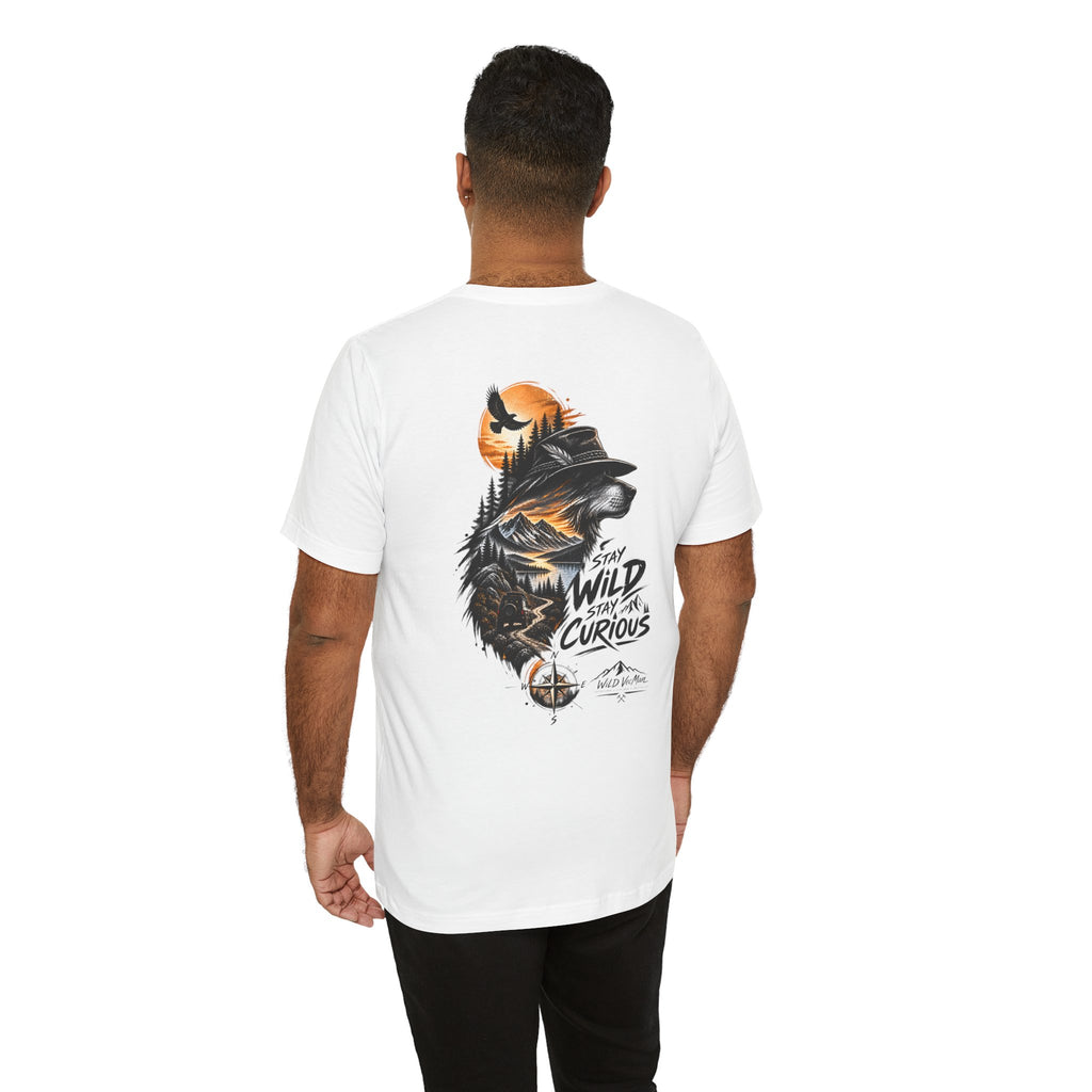 Bear Nature Tee — "Stay Wild, Stay Curious" Adventure Graphic T-Shirt