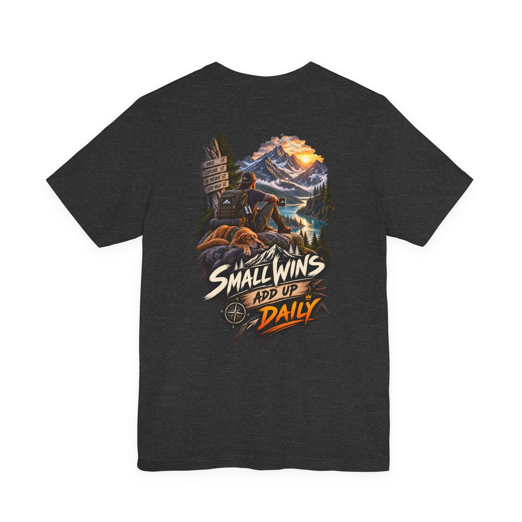 T-shirt Aventure en Montagne Small Wins Add Up Daily