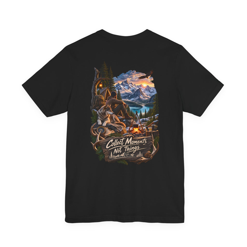 Adventure T-Shirt — "Collect Moments Not Things" Backprint