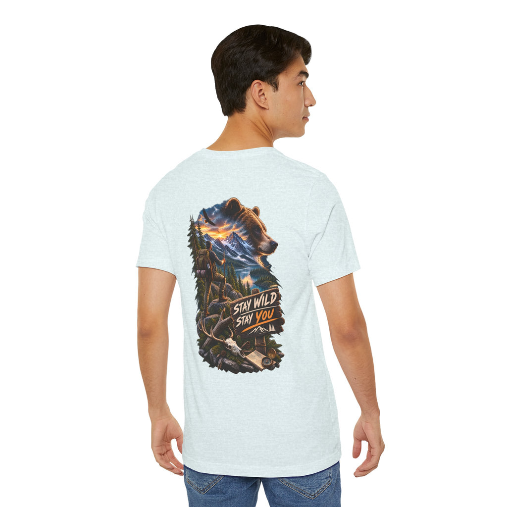 T-shirt graphique ours Stay Wild Stay You — T-shirt d'aventure en plein air
