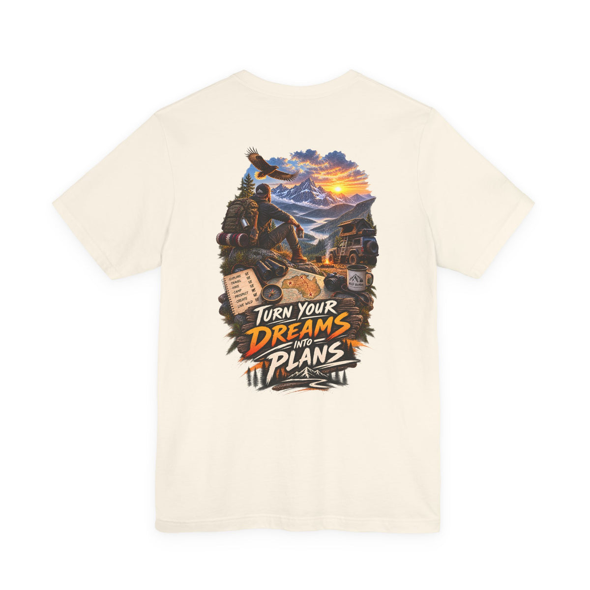 Motivational Adventure T-Shirt — “Turn Your Dreams Into Plans” Graphic Tee