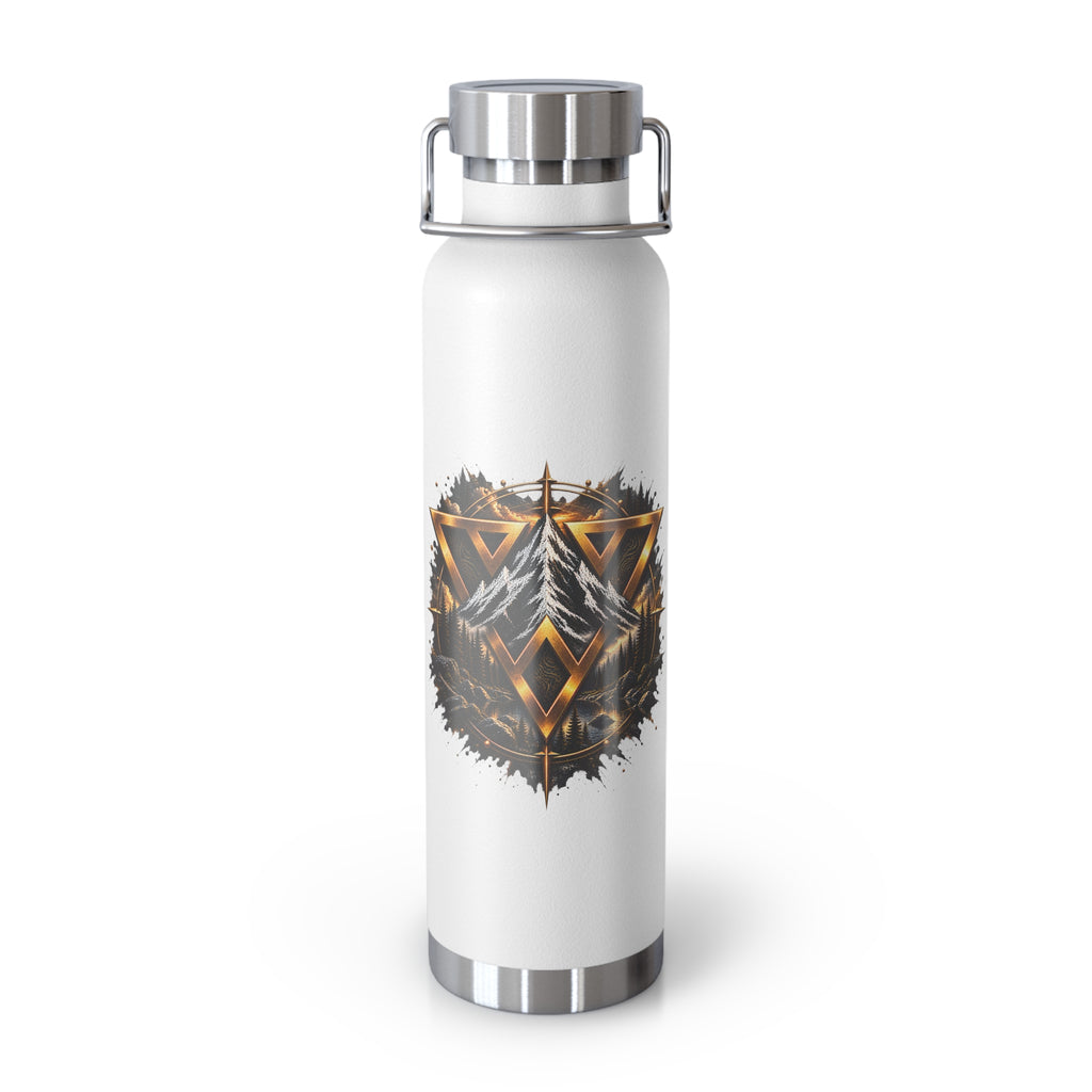 Bouteille isolée sous vide en cuivre de 22 oz — Motif Forêt WilD VecMan