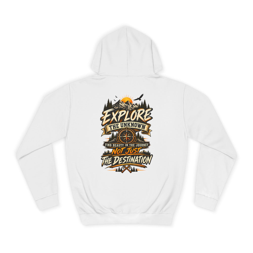 Explore The Unknown Hoodie — Adventure Graphic College Pullover
