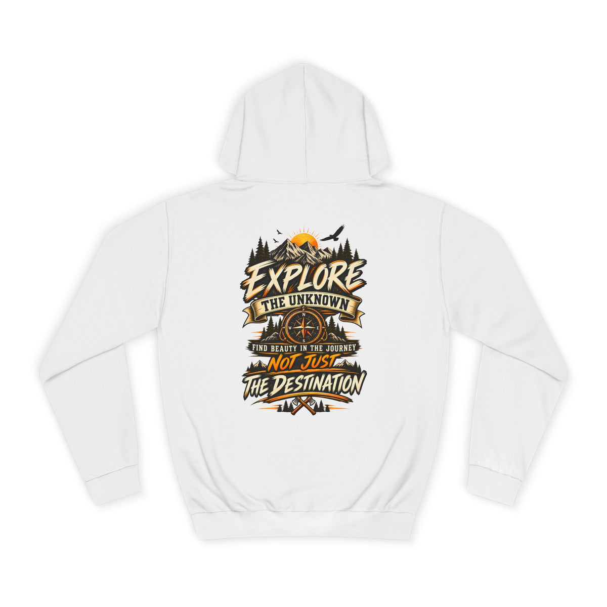 Explore The Unknown Hoodie — Adventure Graphic College Pullover