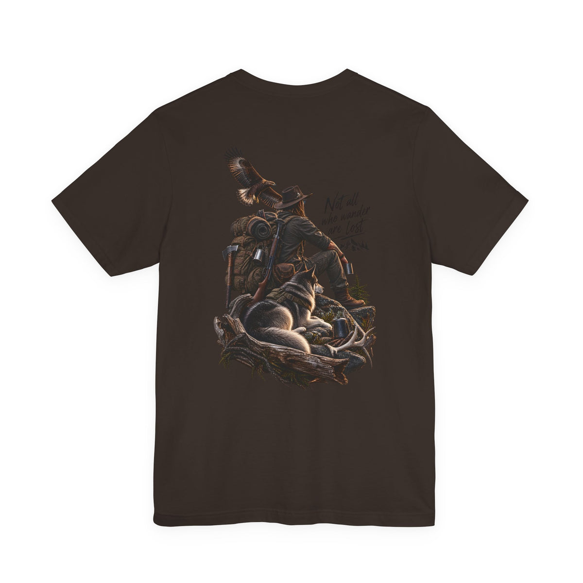 Western Adventure Graphic Tee — "Not all who wander are lost" Back Print