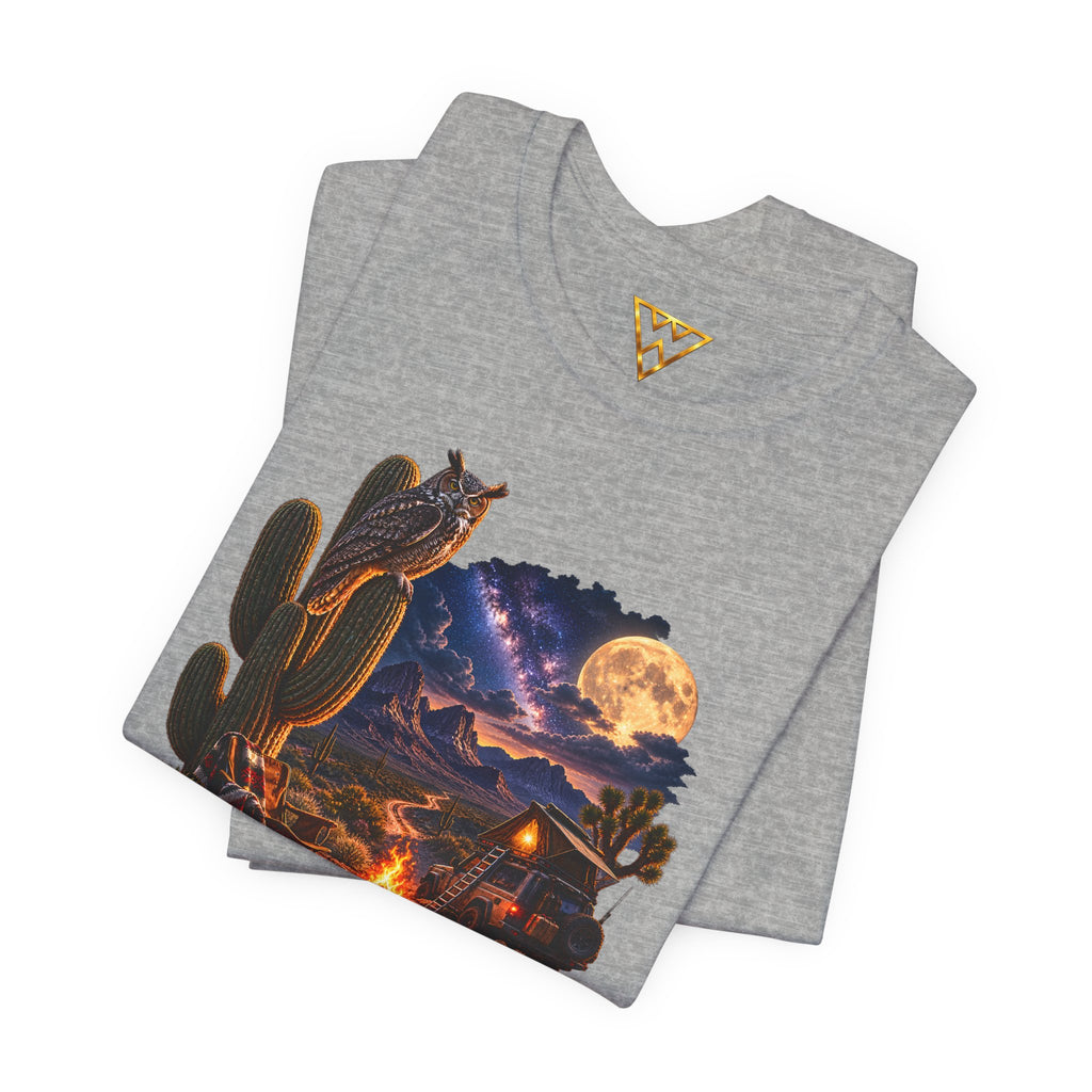 Campfire Desert Graphic Tee — "Seek What Sets Your Soul Alive"