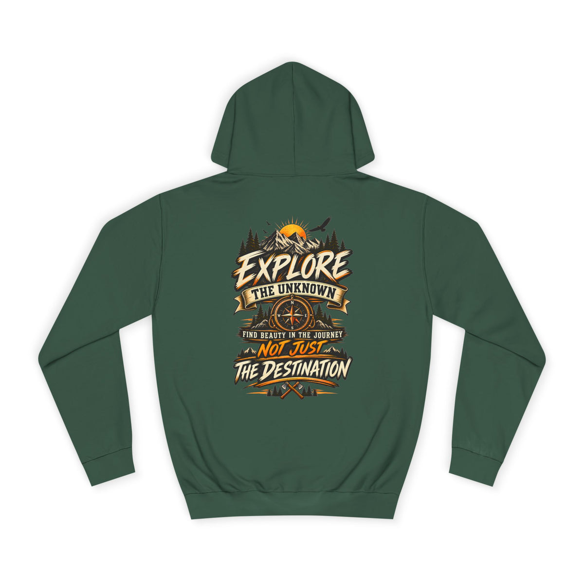 Explore The Unknown Hoodie — Adventure Graphic College Pullover
