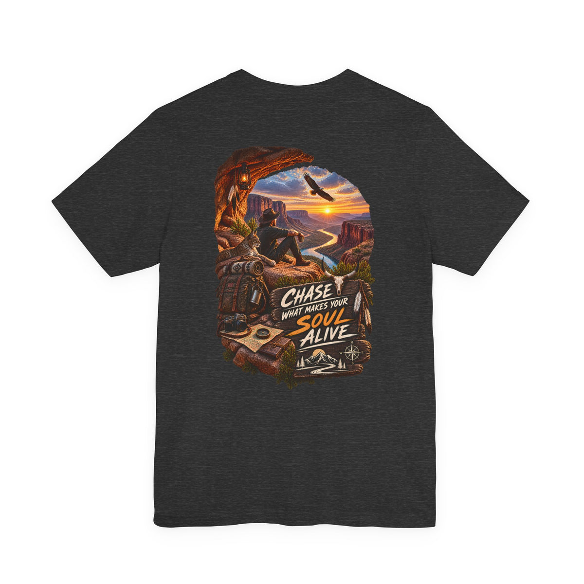 Adventure T-Shirt — "Chase What Makes Your Soul Alive" Graphic Tee