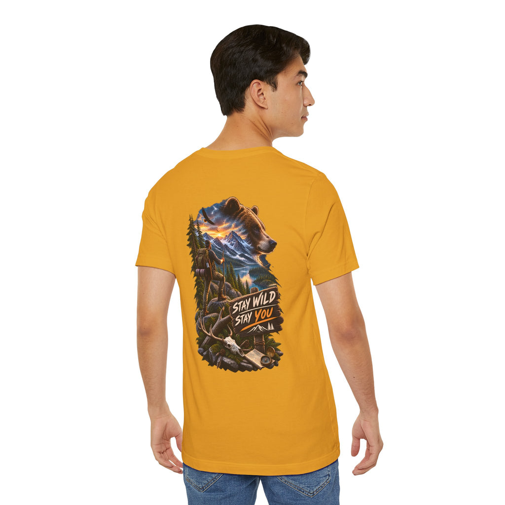T-shirt graphique ours Stay Wild Stay You — T-shirt d'aventure en plein air