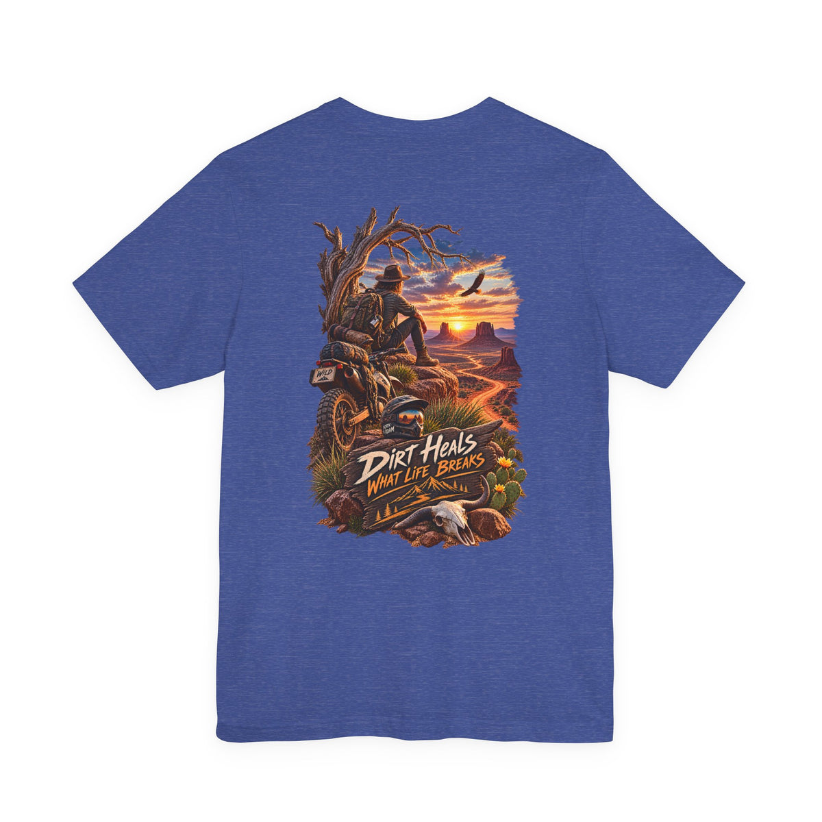 Dirt Heals Motorbike Sunset T‑Shirt