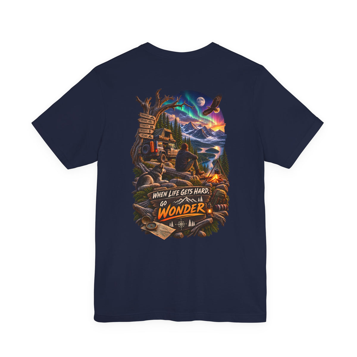 Adventure Tee — "When Life Gets Hard, Go Wonder" Graphic T‑Shirt