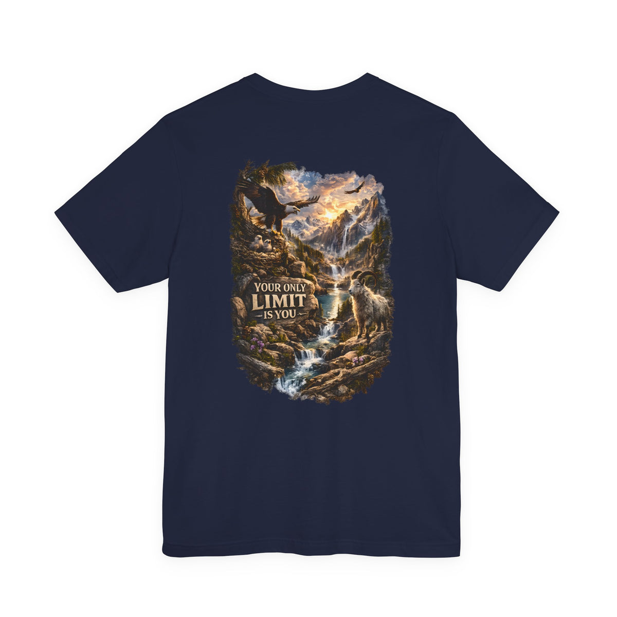 Inspirational Eagle Nature Tee - "Your Only Limit is You" Back Print