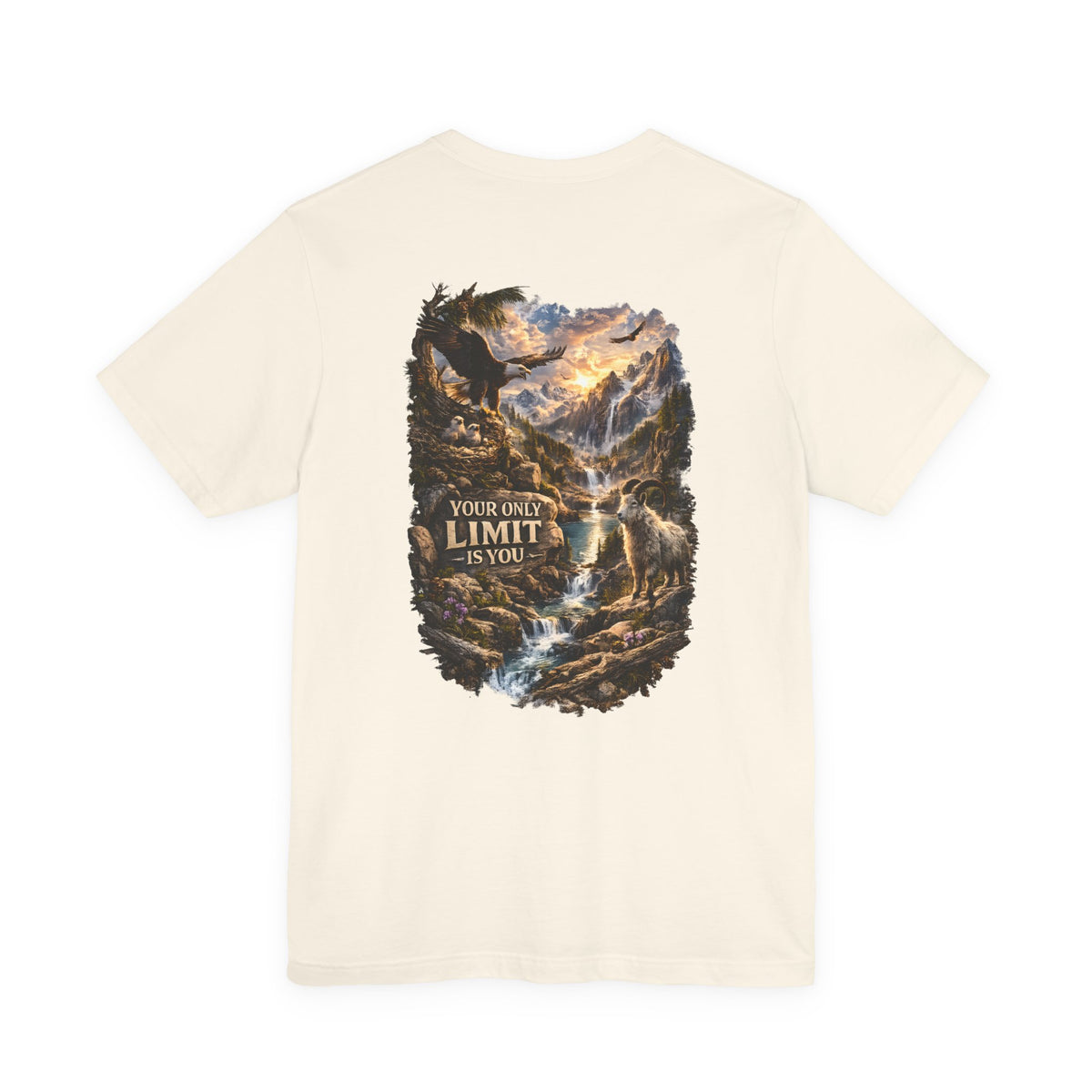 Inspirational Eagle Nature Tee - "Your Only Limit is You" Back Print