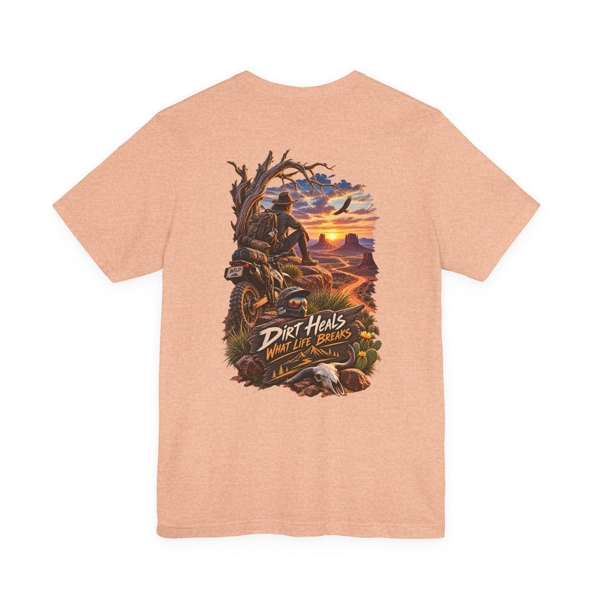 Dirt Heals Motorbike Sunset T‑Shirt