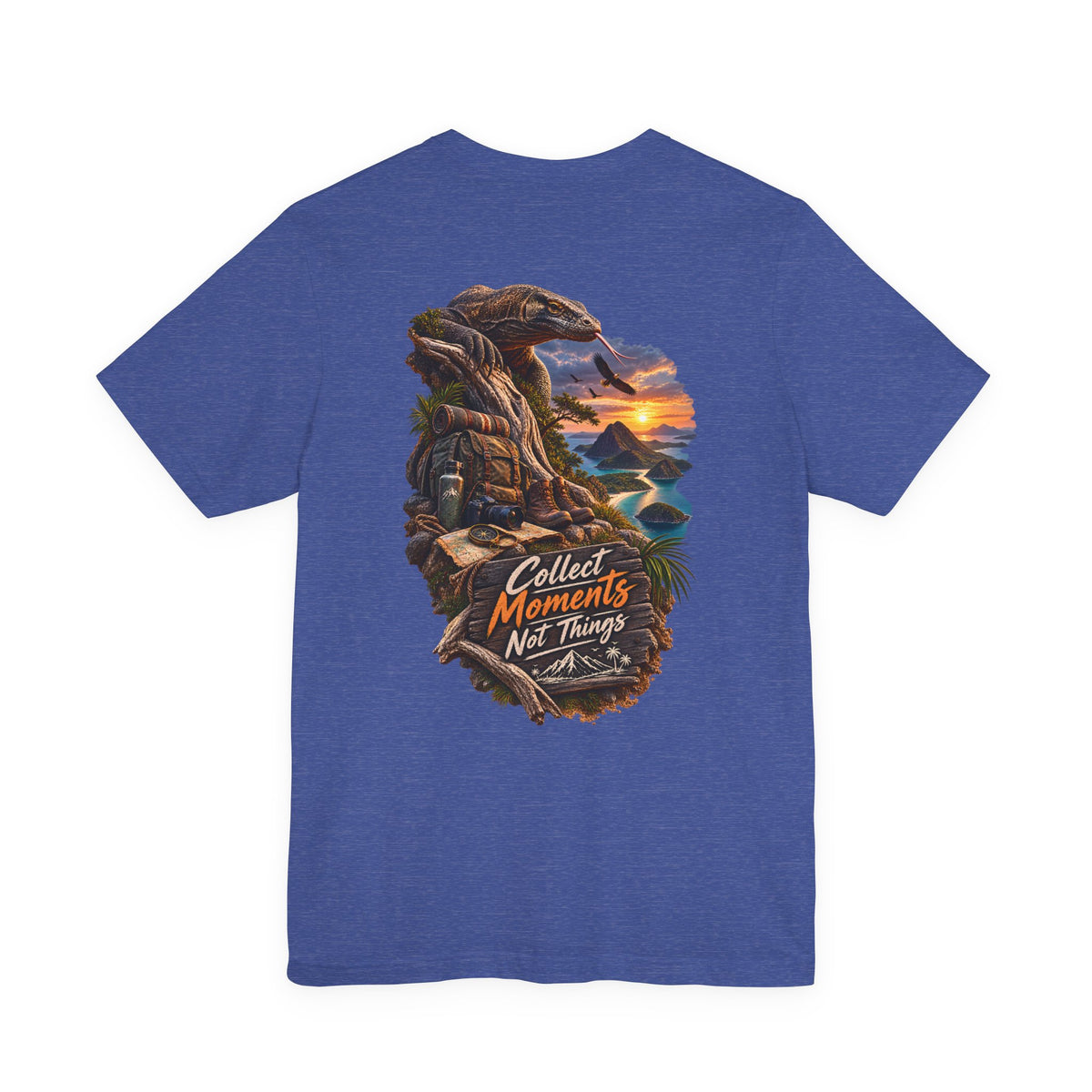 Collect Moments Not Things T‑Shirt — Adventure Sunset Landscape Tee