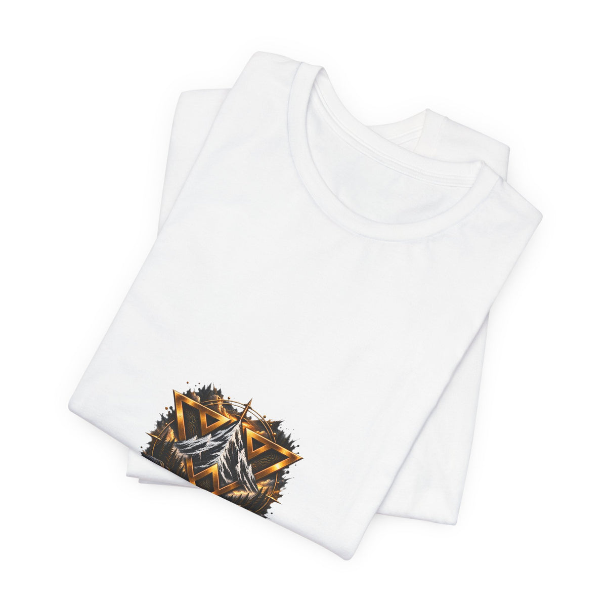 WiLD VecMan logo Graphic Tee — Geometric Forest Wolf T-Shirt