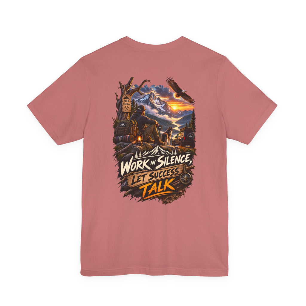 T-shirt « Work in Silence Let Success Talk » — T-shirt graphique de motivation