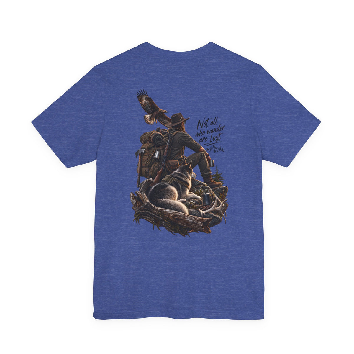 Western Adventure Graphic Tee — "Not all who wander are lost" Back Print