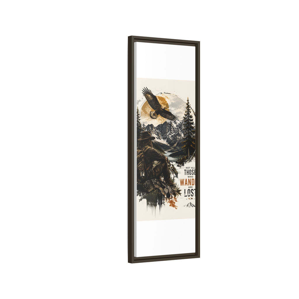Wander Not Lost Eagle Mountain Canvas Print — Framed Matte Wall Art