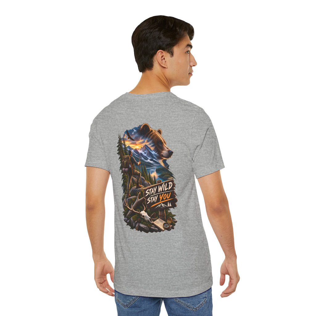 T-shirt graphique ours Stay Wild Stay You — T-shirt d'aventure en plein air
