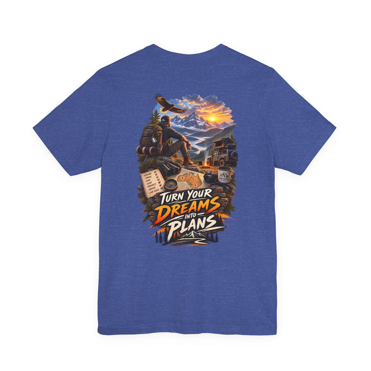 Motivational Adventure T-Shirt — “Turn Your Dreams Into Plans” Graphic Tee