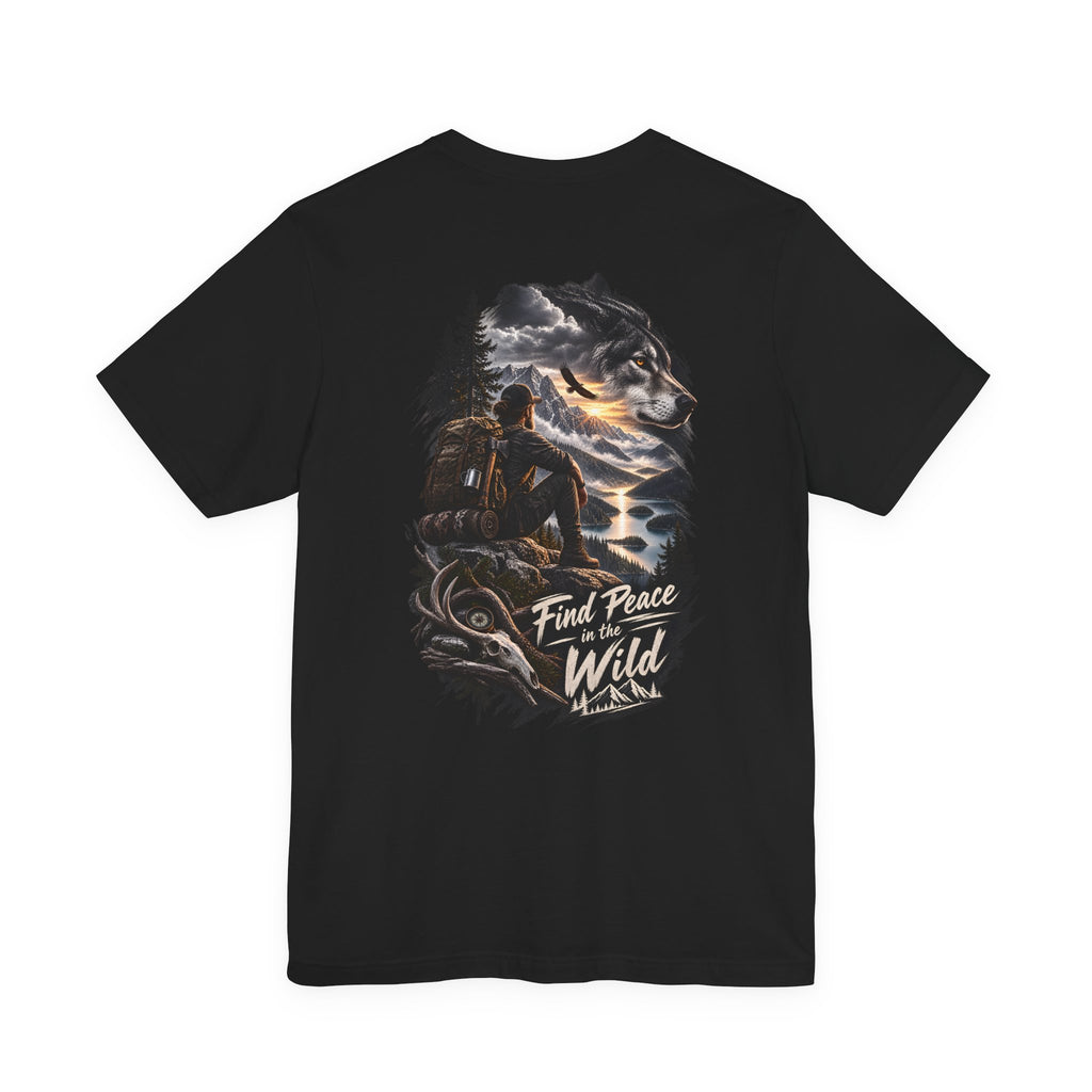 Adventure Tee — "Find Peace in the Wild" Hiking Graphic T-Shirt