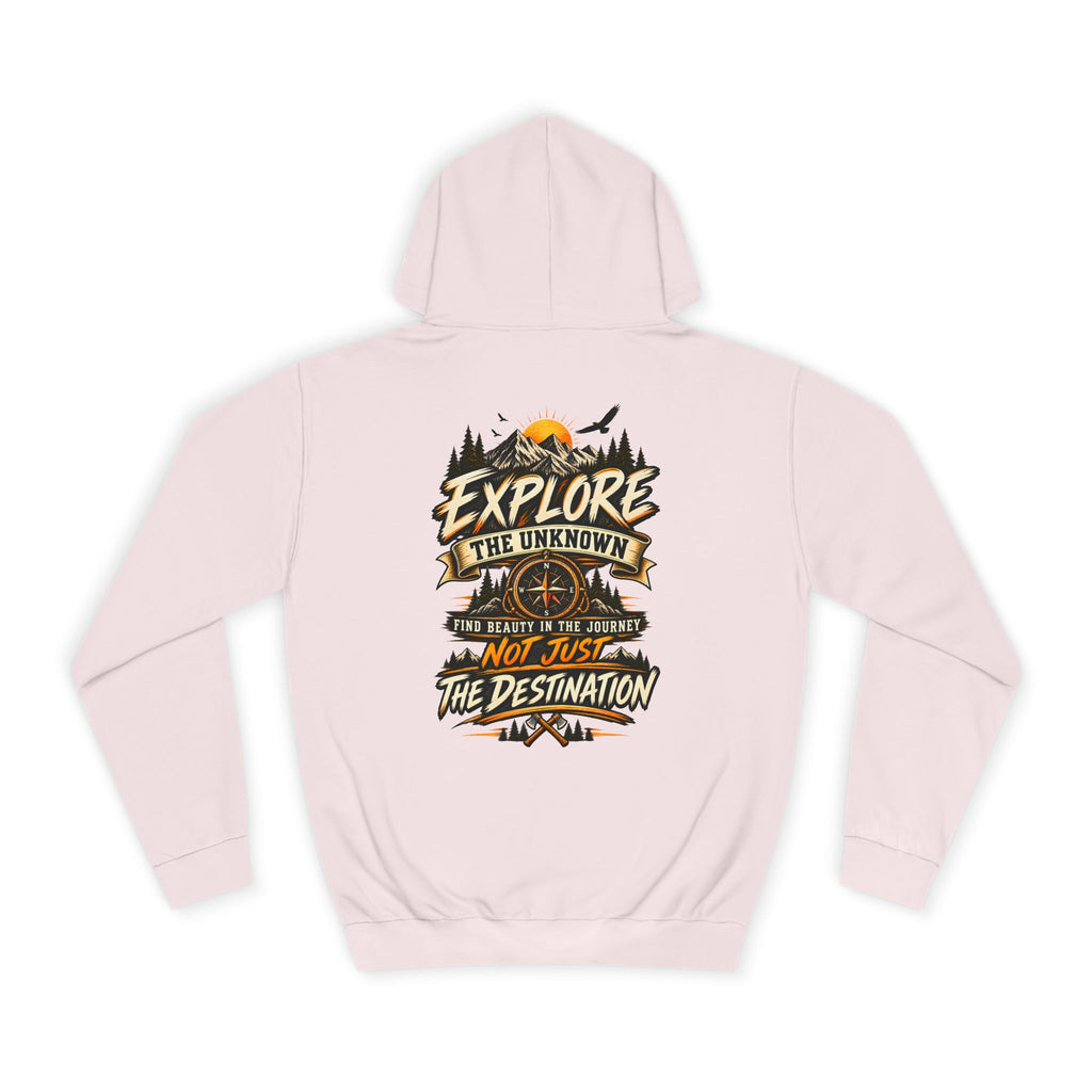 Explore The Unknown Hoodie — Adventure Graphic College Pullover