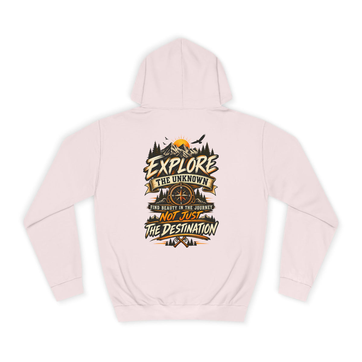 Explore The Unknown Hoodie — Adventure Graphic College Pullover