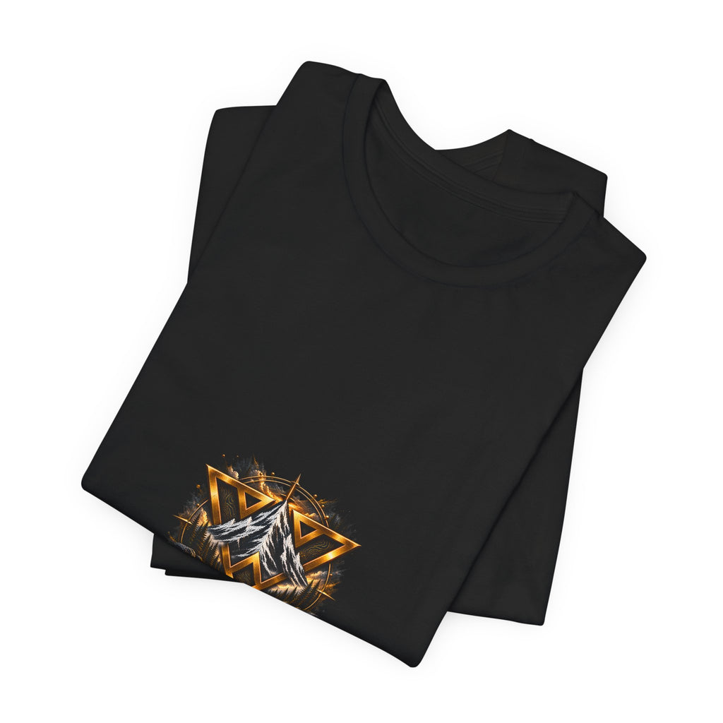 WiLD VecMan logo Graphic Tee — Geometric Forest Wolf T-Shirt
