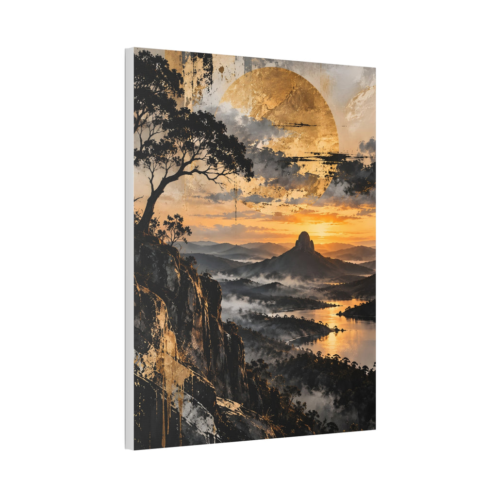 Golden Sunrise Landscape Canvas Print — Stretched 1.5"