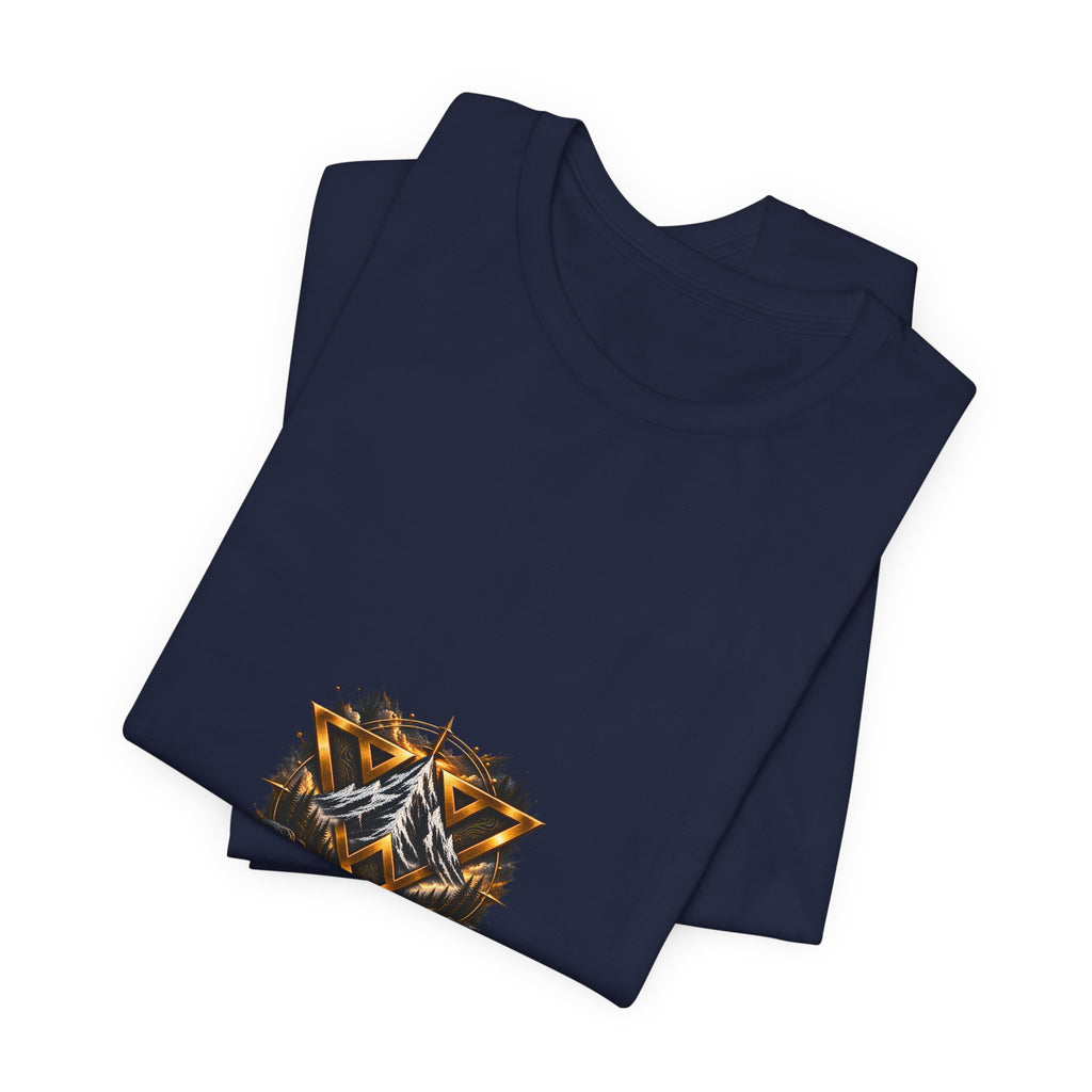 WiLD VecMan logo Graphic Tee — Geometric Forest Wolf T-Shirt