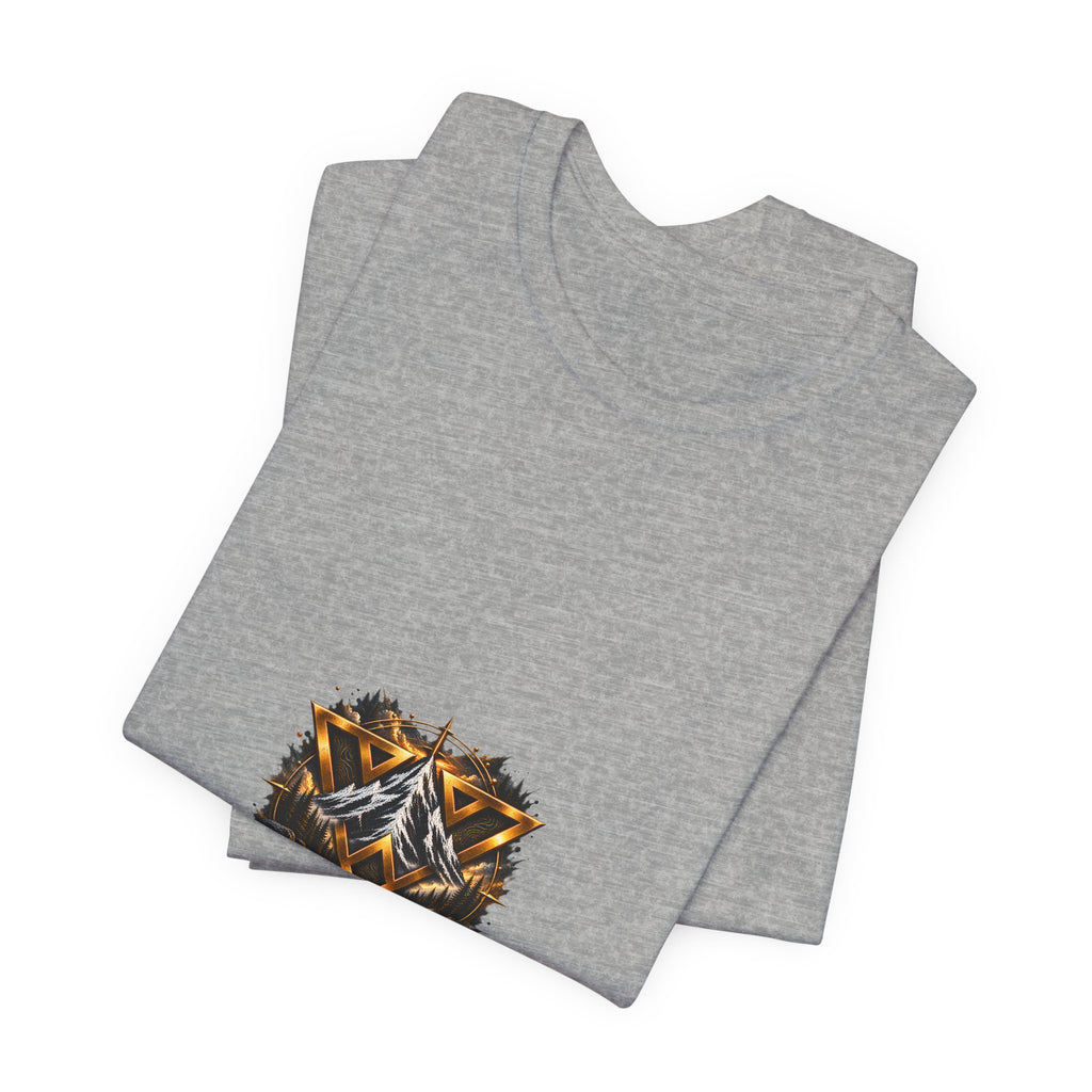 WiLD VecMan logo Graphic Tee — Geometric Forest Wolf T-Shirt