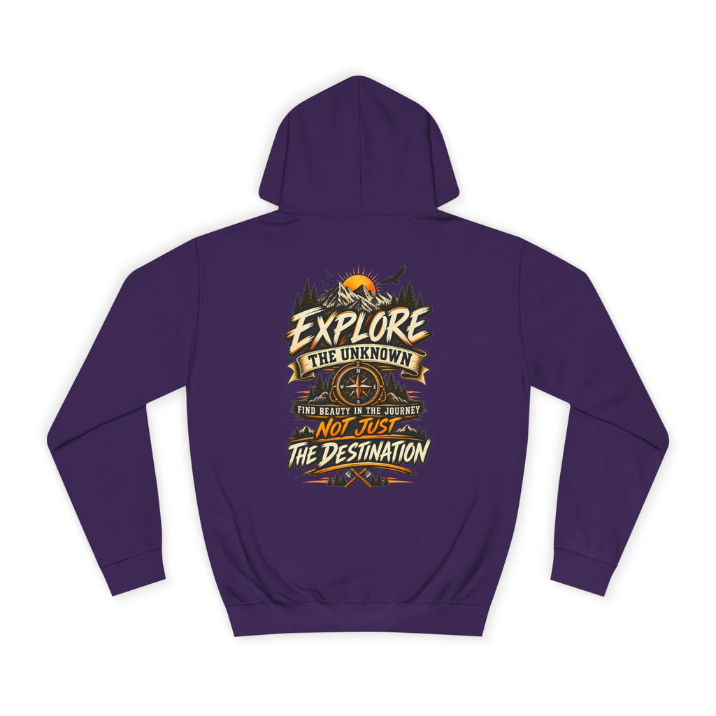Explore The Unknown Hoodie — Adventure Graphic College Pullover