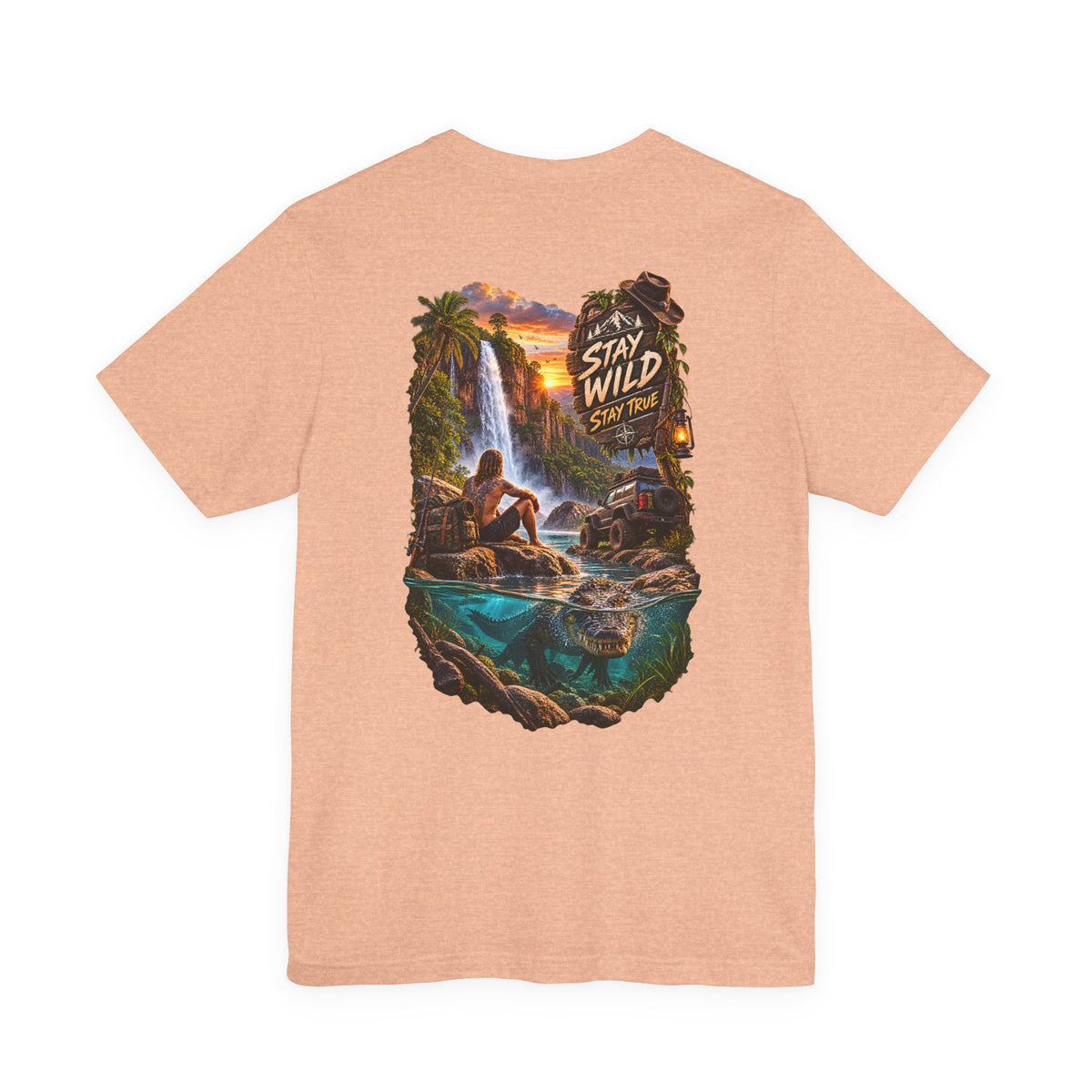 Adventure Graphic Tee — "Stay Wild" Waterfall Outdoor T-Shirt