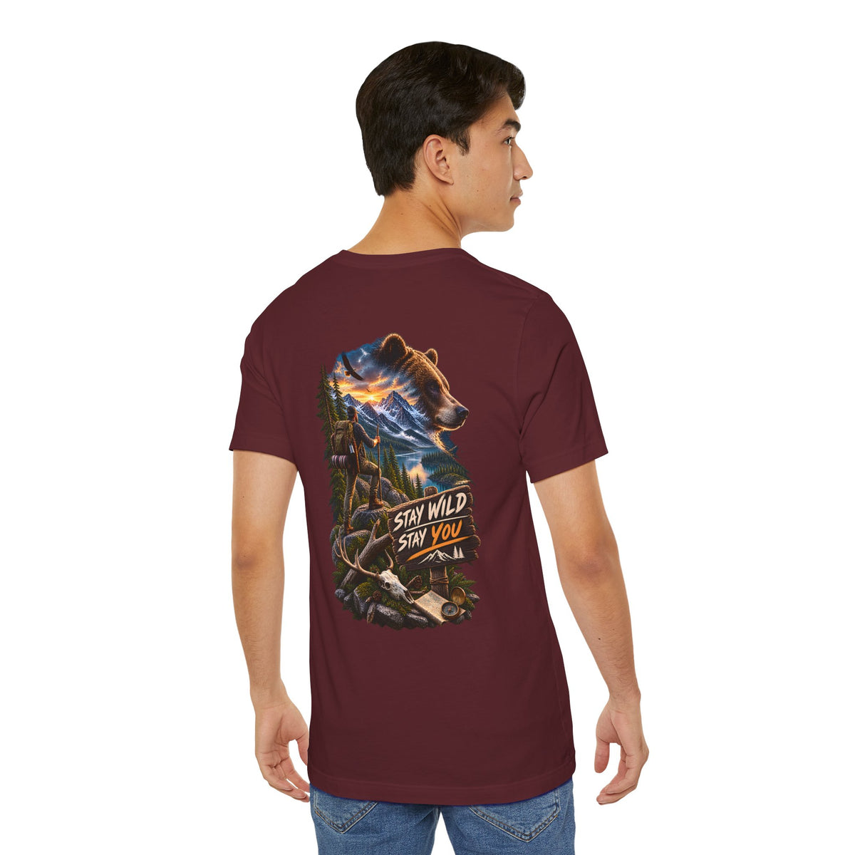 Stay Wild Stay You Bear Graphic Tee — Outdoor Adventure T-Shirt