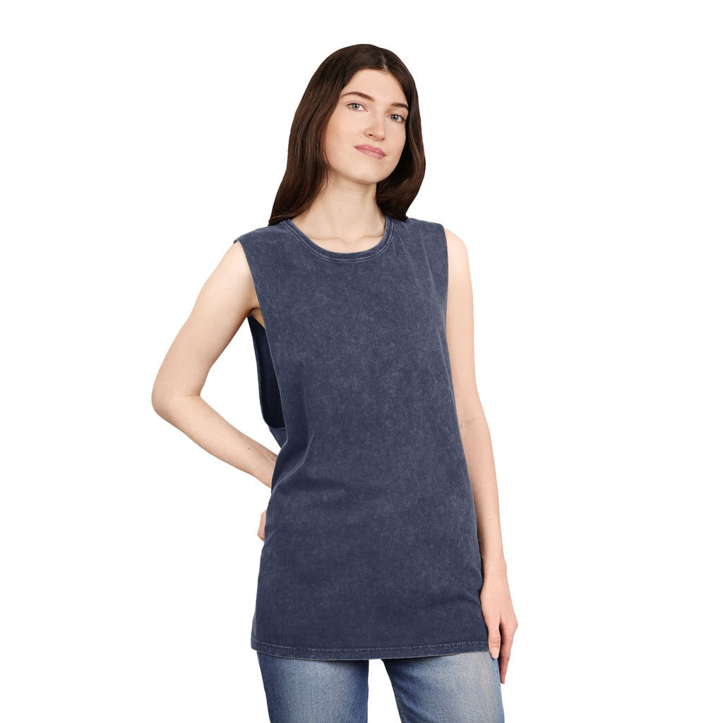 Wild Vecman logo - Compass Tank Top — Vintage Stonewash Adventure Graphic