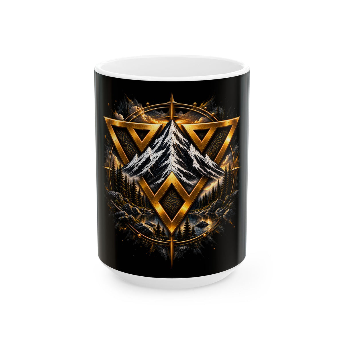 WiLD Vecman Compass Ceramic Mug — Norse Viking Woodland Coffee Cup