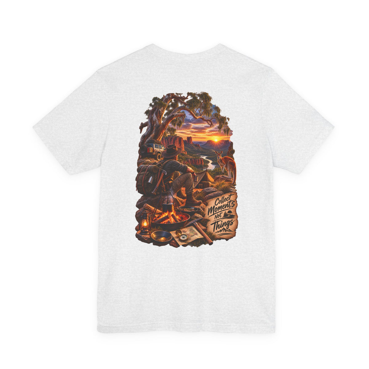 Adventure Campfire Tee — "Collect Memories Not Things" Graphic T-Shirt